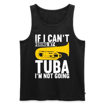 Tuba Tubiste - Débardeur bio Premium Homme - noir - Devant - AI Model Male 178 light (178cm)