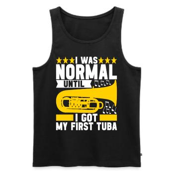 Tuba Tubiste - Débardeur bio Premium Homme - noir - Devant - AI Model Male 178 light (178cm)