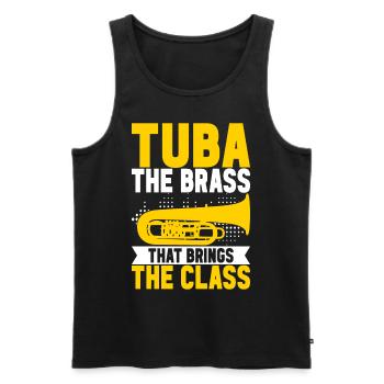 Tuba Tubiste - Débardeur bio Premium Homme - noir - Devant - AI Model Male 178 light (178cm)