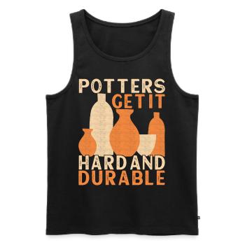 Töpfern Töpfer - Männer Premium Bio Tank Top - Schwarz - Vorne - Michal (187cm)