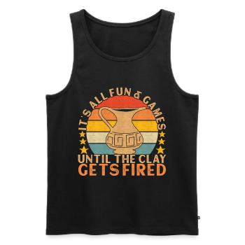 Töpfern Töpfer - Männer Premium Bio Tank Top - Schwarz - Vorne - Michal (187cm)