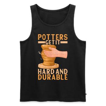 Töpfern Töpfer - Männer Premium Bio Tank Top - Schwarz - Vorne - Michal (187cm)