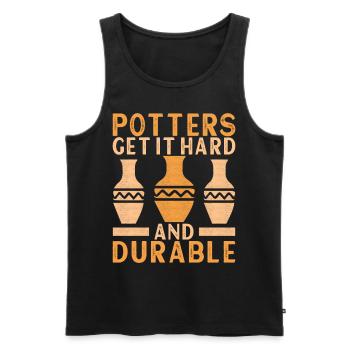 Töpfern Töpfer - Männer Premium Bio Tank Top - Schwarz - Vorne - Michal (187cm)