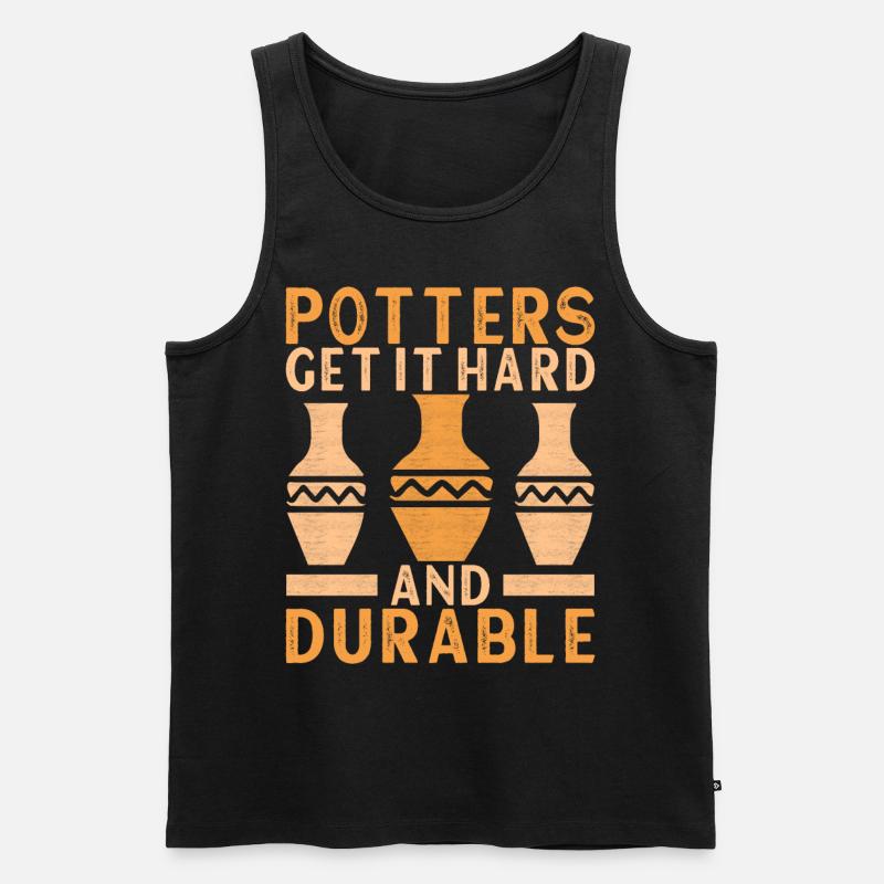 Töpfern Töpfer - Männer Premium Bio Tank Top - Schwarz