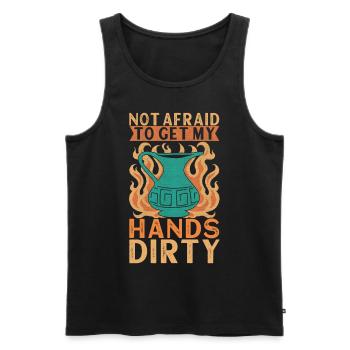 Töpfern Töpfer - Männer Premium Bio Tank Top - Schwarz - Vorne - Michal (187cm)