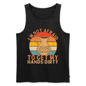 Töpfern Töpfer - Männer Premium Bio Tank Top - Schwarz - Vorne - Michal (187cm)
