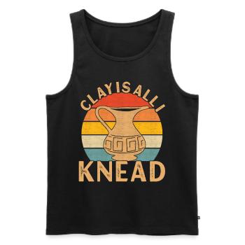 Töpfern Töpfer - Männer Premium Bio Tank Top - Schwarz - Vorne - Michal (187cm)