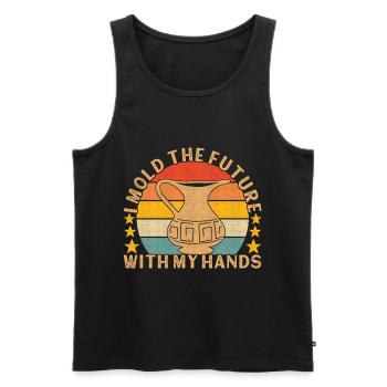 Töpfern Töpfer - Männer Premium Bio Tank Top - Schwarz - Vorne - Michal (187cm)