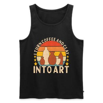 Töpfern Töpfer - Männer Premium Bio Tank Top - Schwarz - Vorne - Michal (187cm)