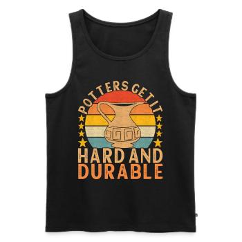 Töpfern Töpfer - Männer Premium Bio Tank Top - Schwarz - Vorne - Michal (187cm)