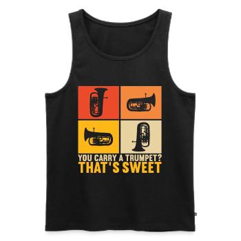 Euphonium Euphoniumspieler - Männer Premium Bio Tank Top - Schwarz - Vorne - AI Model Male 178 light (178cm)