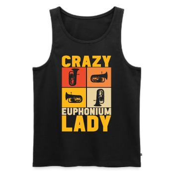 Euphonium Joueur d’euphonium - Débardeur bio Premium Homme - noir - Devant - AI Model Male 178 light (178cm)