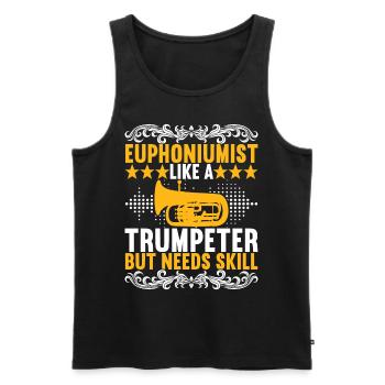 Euphonium Joueur d’euphonium - Débardeur bio Premium Homme - noir - Devant - AI Model Male 178 light (178cm)