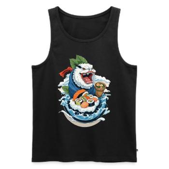 Sushi Yokai Monster Vintage Ukiyo-E Japan Kunst - Männer Premium Bio Tank Top - Schwarz - Vorne - AI Model Male 178 light (178cm)