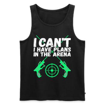 Laser Tag Birthday Laser Tag Player - Men's Premium Organic Tank Top - black - Front - AI Model Male 178 light (178cm)
