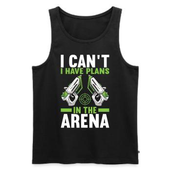 Laser Tag Birthday Laser Tag Player - Men's Premium Organic Tank Top - black - Front - AI Model Male 178 light (178cm)