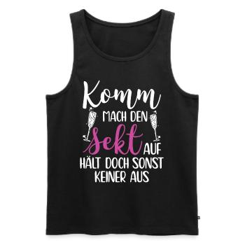 Party Funny Saying Girls Night Out Shirt - Men's Premium Organic Tank Top - black - Front - AI Model Male 178 light (178cm)
