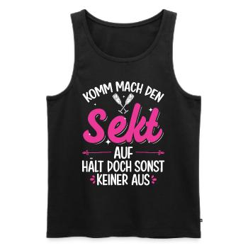 Party Funny Saying Girls Night Out Shirt - Men's Premium Organic Tank Top - black - Front - AI Model Male 178 light (178cm)