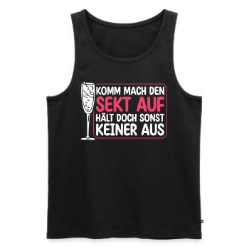 Party Funny Saying Girls Night Out Shirt - Men's Premium Organic Tank Top - black - Front - AI Model Male 178 light (178cm)