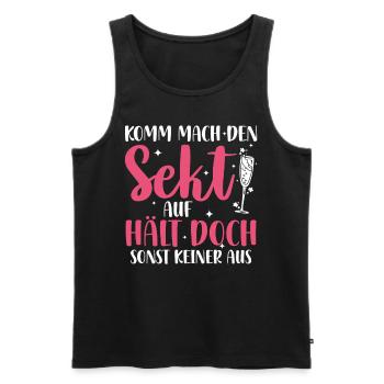 Party Funny Saying Girls Night Out Shirt - Men's Premium Organic Tank Top - black - Front - AI Model Male 178 light (178cm)