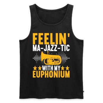 Euphonium Euphonist - Männer Premium Bio Tank Top - Schwarz - Vorne - AI Model Male 178 light (178cm)
