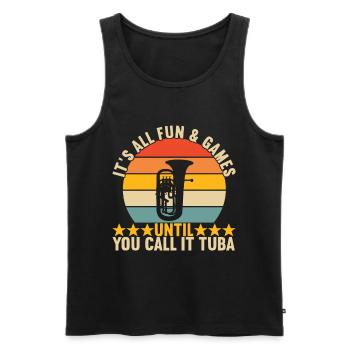 Euphonium Euphonist - Männer Premium Bio Tank Top - Schwarz - Vorne - AI Model Male 178 light (178cm)