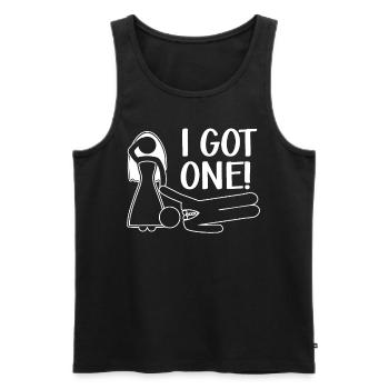 I Got One Bride Engagement Humor Tea - Men's Premium Organic Tank Top - black - Front - AI Model Male 178 light (178cm)