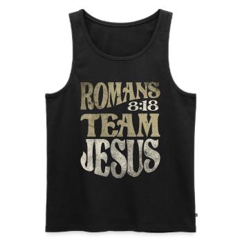 Romans 8:18 Team Jesus Bible Verse Christian - Men's Premium Organic Tank Top - black - Front - Michal (187cm)