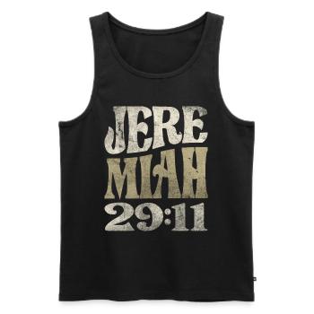 Jeremiah 29:11 Bible Verse Christian - Men's Premium Organic Tank Top - black - Front - Michal (187cm)