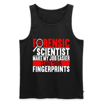 Forensics Forensic Scientist - Men's Premium Organic Tank Top - black - Front - AI Model Male 178 light (178cm)