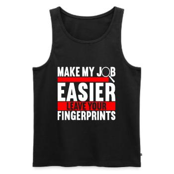 Forensics Forensic Scientist - Men's Premium Organic Tank Top - black - Front - AI Model Male 178 light (178cm)