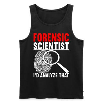 Forensik Forensiker - Männer Premium Bio Tank Top - Schwarz - Vorne - AI Model Male 178 light (178cm)