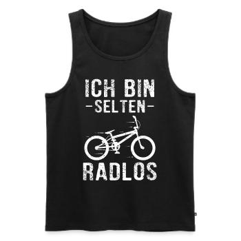 Bicycle Humor Rare Wheelless Design - Men's Premium Organic Tank Top - black - Front - AI Model Male 178 light (178cm)