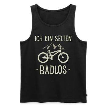 Bicycle Humor Rare Wheelless Design - Men's Premium Organic Tank Top - black - Front - AI Model Male 178 light (178cm)