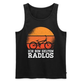 Bicycle Humor Rare Wheelless Design - Men's Premium Organic Tank Top - black - Front - AI Model Male 178 light (178cm)