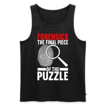 Forensics Forensic Scientist - Men's Premium Organic Tank Top - black - Front - AI Model Male 178 light (178cm)