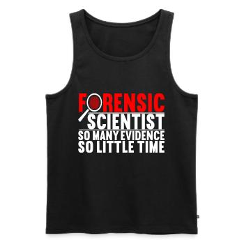 Forensics Forensic Scientist - Men's Premium Organic Tank Top - black - Front - AI Model Male 178 light (178cm)