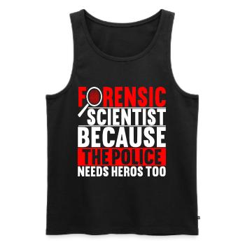 Forensics Forensic Scientist - Men's Premium Organic Tank Top - black - Front - AI Model Male 178 light (178cm)
