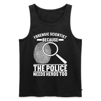 Forensics Forensic Scientist - Men's Premium Organic Tank Top - black - Front - AI Model Male 178 light (178cm)