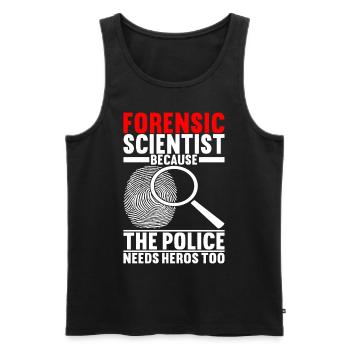 Forensik Forensiker - Männer Premium Bio Tank Top - Schwarz - Vorne - AI Model Male 178 light (178cm)