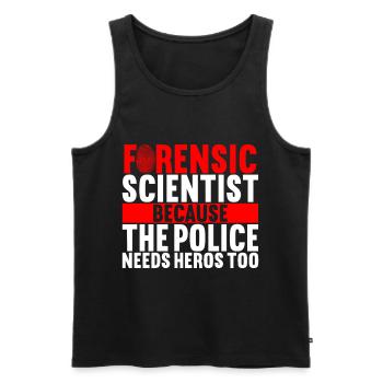 Forensik Forensiker - Männer Premium Bio Tank Top - Schwarz - Vorne - AI Model Male 178 light (178cm)