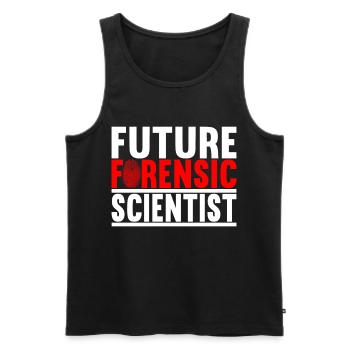 Forensik Forensiker - Männer Premium Bio Tank Top - Schwarz - Vorne - AI Model Male 178 light (178cm)