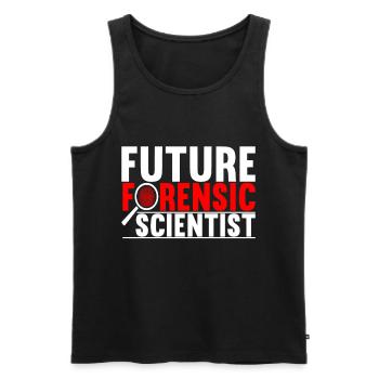 Forensik Forensiker - Männer Premium Bio Tank Top - Schwarz - Vorne - AI Model Male 178 light (178cm)
