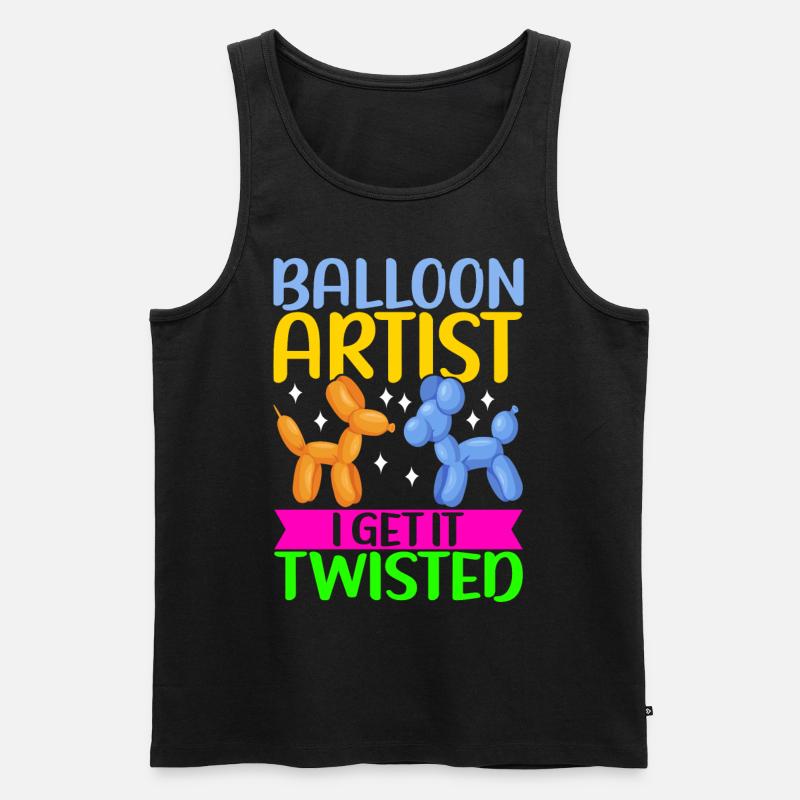 Ballontier Balloon Twisting - Männer Premium Bio Tank Top - Schwarz