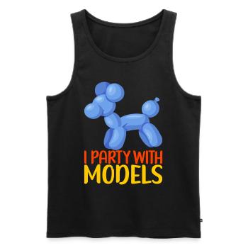 Balloon Animal Balloon Twisting - Men's Premium Organic Tank Top - black - Front - Michal (187cm)