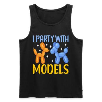Balloon Animal Balloon Twisting - Men's Premium Organic Tank Top - black - Front - Michal (187cm)