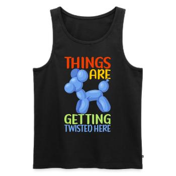 Balloon Animal Balloon Twisting - Men's Premium Organic Tank Top - black - Front - Michal (187cm)
