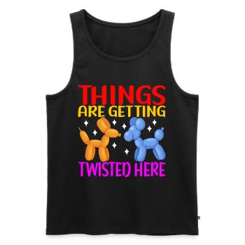 Balloon Animal Balloon Twisting - Men's Premium Organic Tank Top - black - Front - Michal (187cm)