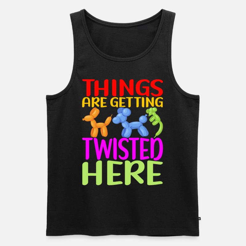 Ballontier Balloon Twisting - Männer Premium Bio Tank Top - Schwarz