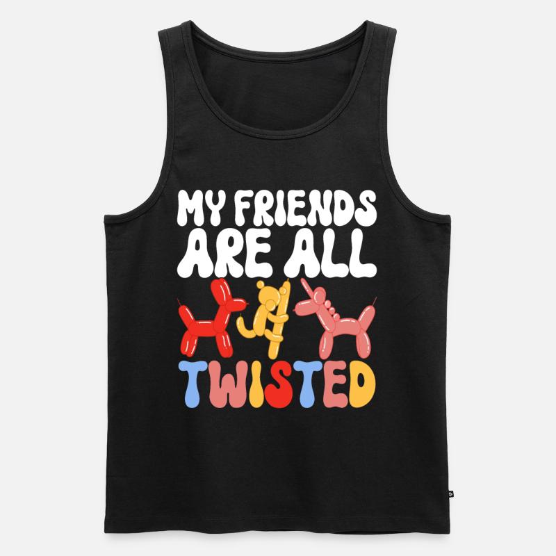 Ballontier Balloon Twisting - Männer Premium Bio Tank Top - Schwarz
